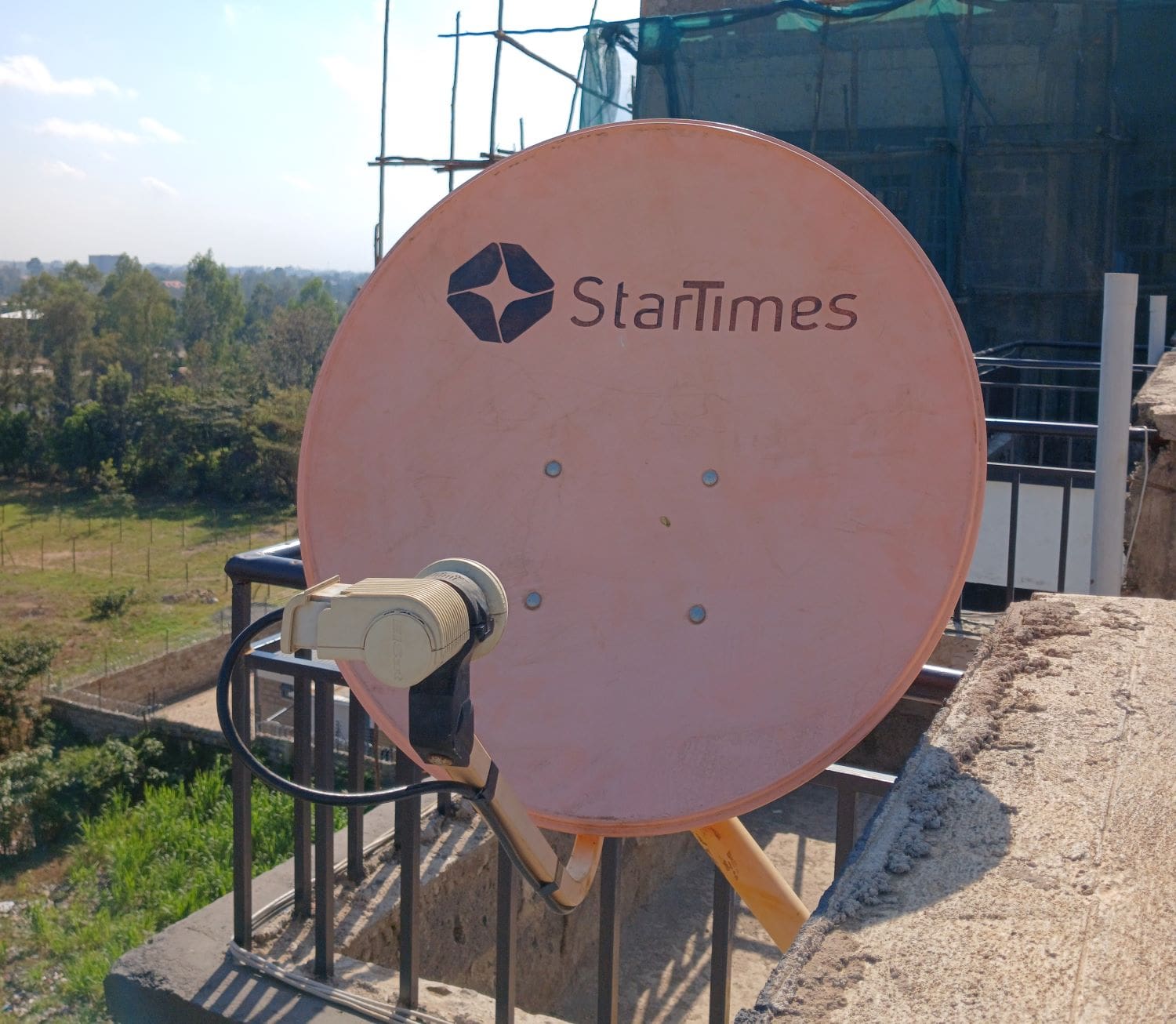 Startimes dish well mounted